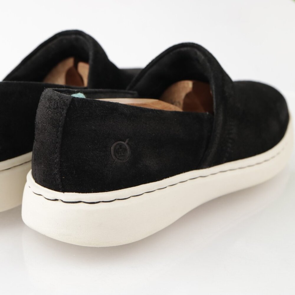 Born Womens Judy Slip On Shoes‎ Size 7 Black Suede Flats Loafers Casual Comfy - Picture 3 of 11